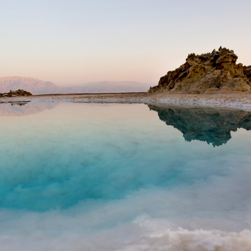 The waters and natural salt formations of the Dead Sea